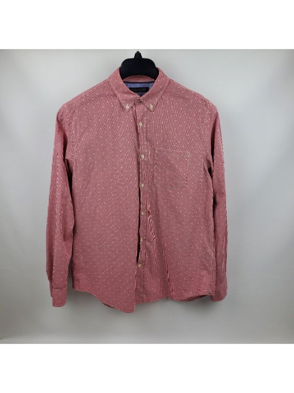 Banana Republic Shirt Men Camden Fit Casual Medium Red White Stripe 100% Cotton - Picture 1 of 6